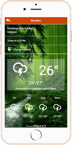 IWH Apps Weather feature